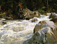 (image for) Handmade oil painting Copy paintings of famous artists John Singer Sargenti's art A Torrent in Norway